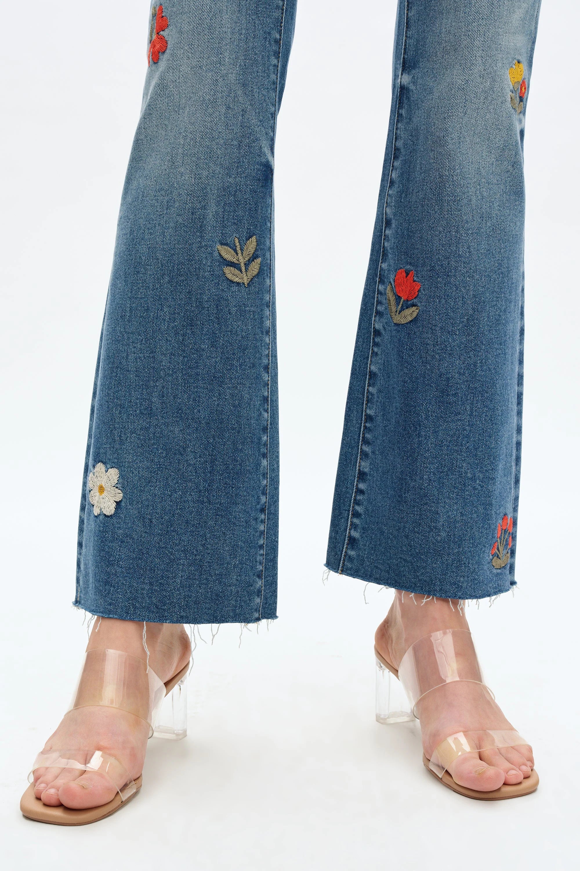 Bayeas Flora Flower Child Mid Rise Embroidered Flare Jeans-Jeans-Bayeas-Deja Nu Boutique, Women's Fashion Boutique in Lampasas, Texas