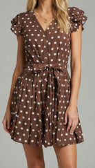 Meet Me in Santorini Chestnut Moon Short Dress-mini dress-Meet Me in Santorini-Deja Nu Boutique, Women's Fashion Boutique in Lampasas, Texas