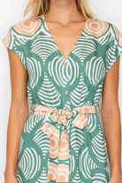 Meet Me in Santorini Olive Shell Button Down Dress-Midi Dresses-Meet Me in Santorini-Deja Nu Boutique, Women's Fashion Boutique in Lampasas, Texas