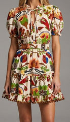 Meet Me in Santorini Wild Garden Short Dress-mini dress-Meet Me in Santorini-Deja Nu Boutique, Women's Fashion Boutique in Lampasas, Texas