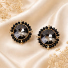 Midnight Radiance Black Crystal Stud Earrings-Earrings-Deja Nu-Deja Nu Boutique, Women's Fashion Boutique in Lampasas, Texas
