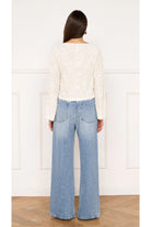 MINKPINK Carla Sequin Tie-Front Blouse in Cream-Jackets-MINKPINK-Deja Nu Boutique, Women's Fashion Boutique in Lampasas, Texas