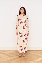 MINKPINK Emery Mesh Sleeved Midi Dress – Floral-Midi Dresses-MINKPINK-Deja Nu Boutique, Women's Fashion Boutique in Lampasas, Texas