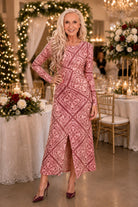 MINKPINK Jolene Pink Paisley Mesh Midi Dress-Midi Dresses-MINKPINK-Deja Nu Boutique, Women's Fashion Boutique in Lampasas, Texas