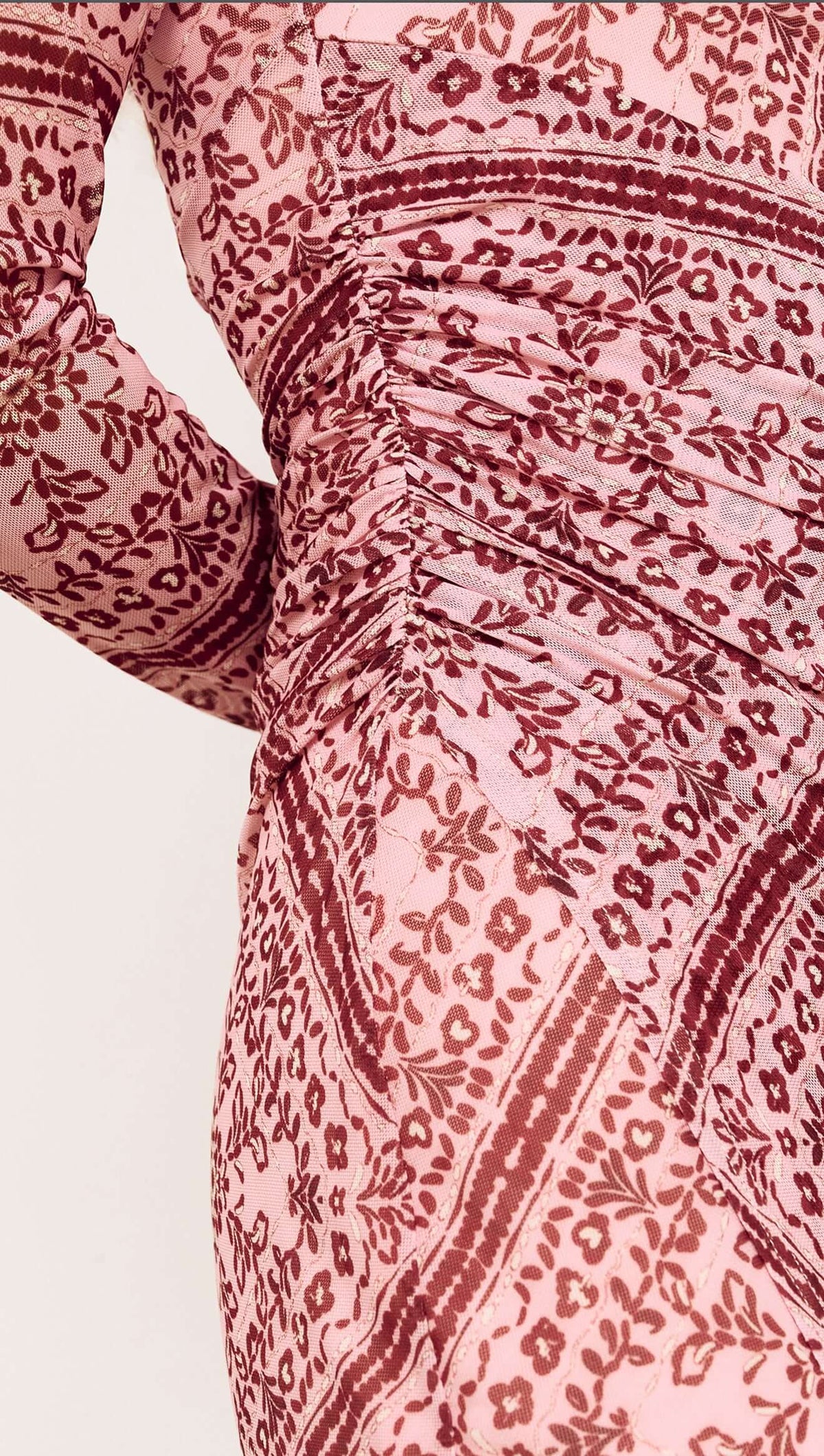 MINKPINK Jolene Pink Paisley Mesh Midi Dress-Midi Dresses-MINKPINK-Deja Nu Boutique, Women's Fashion Boutique in Lampasas, Texas