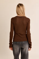 Molly Bracken Rhinestone Lightweight Sweater in Black or Chocolate Brown-Sweaters-Molly Bracken-Deja Nu Boutique, Women's Fashion Boutique in Lampasas, Texas
