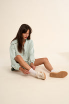 Molly Bracken Gabrielle Colette Sage Shorts-Shorts-Gabrielle-Deja Nu Boutique, Women's Fashion Boutique in Lampasas, Texas