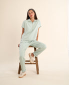 Molly Bracken Gabrielle Gala Sage Half Zip Top-Athleisurewear-Gabrielle-Deja Nu Boutique, Women's Fashion Boutique in Lampasas, Texas