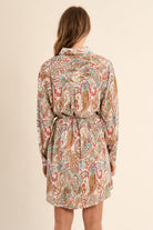 Molly Bracken Off-White Paola Paisley Shirt Dress-Dresses-Molly Bracken-Deja Nu Boutique, Women's Fashion Boutique in Lampasas, Texas