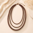 Navajo Pearl Layered Western Beaded Necklace & Earring Collection-Necklace Set-Deja Nu-Deja Nu Boutique, Women's Fashion Boutique in Lampasas, Texas