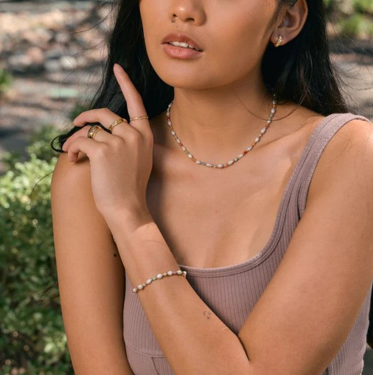 Nikki Smith Colorful Pearl Necklace-Necklace-Nikki Smith-Deja Nu Boutique, Women's Fashion Boutique in Lampasas, Texas