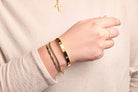 Nikki Smith Flora Gold Bangle-Bracelets-Nikki Smith-Deja Nu Boutique, Women's Fashion Boutique in Lampasas, Texas