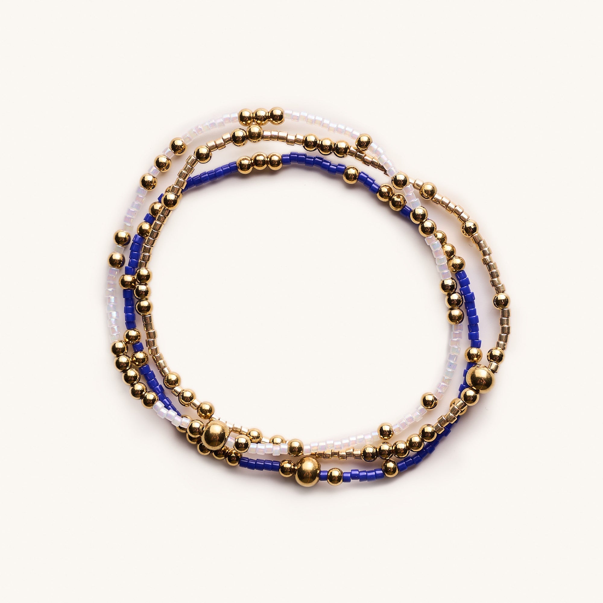 Nikki Smith Game Day Bracelet Set - Blue-Bracelets-Nikki Smith-Deja Nu Boutique, Women's Fashion Boutique in Lampasas, Texas