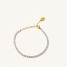 Nikki Smith Gold Shimmer Tennis Bracelet - Waterproof-Bracelets-Nikki Smith-Deja Nu Boutique, Women's Fashion Boutique in Lampasas, Texas