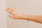 Nikki Smith Gold Shimmer Tennis Bracelet - Waterproof-Bracelets-Nikki Smith-Deja Nu Boutique, Women's Fashion Boutique in Lampasas, Texas
