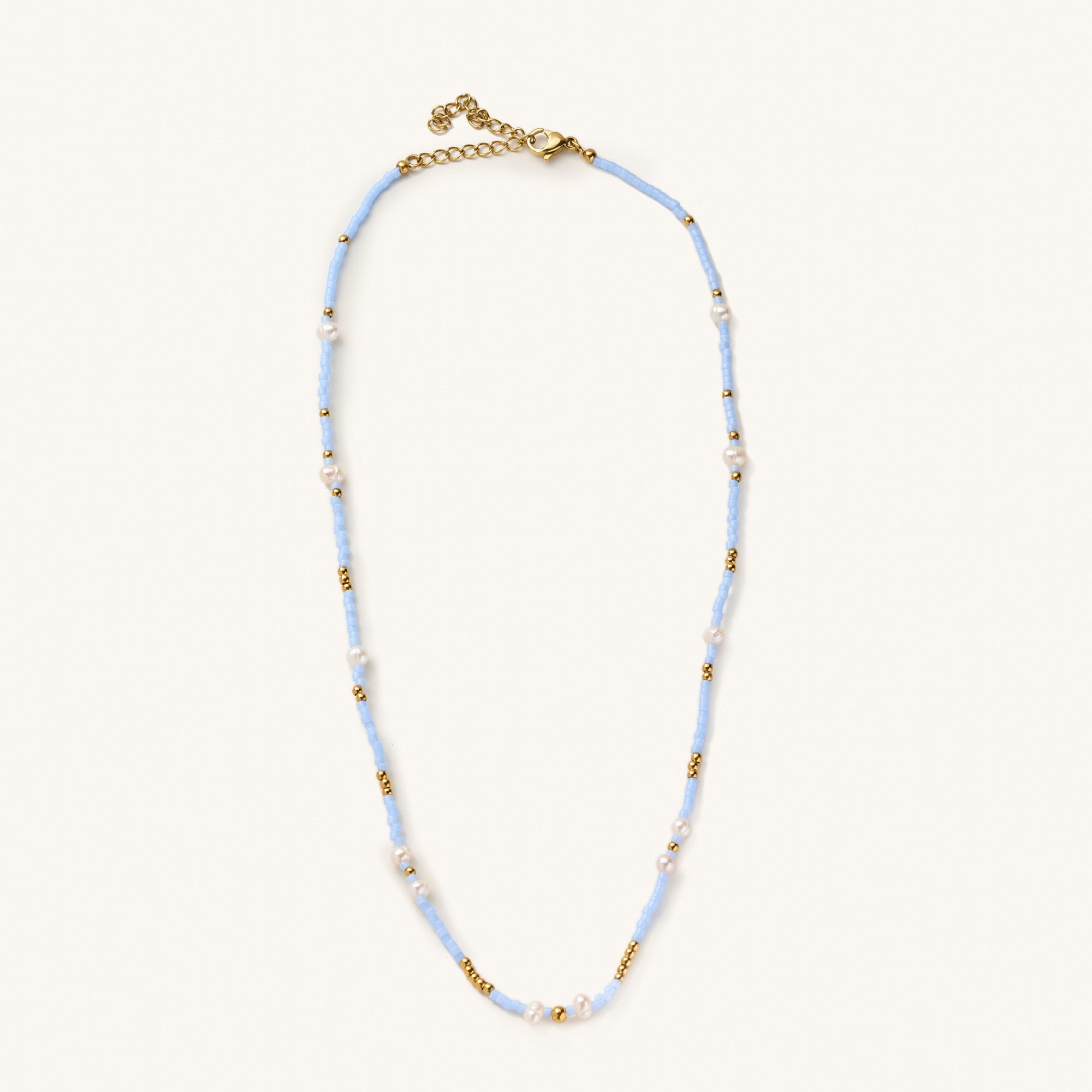 Nikki Smith Lucid Blue Mini Beaded Necklace-Necklace-Nikki Smith-Deja Nu Boutique, Women's Fashion Boutique in Lampasas, Texas