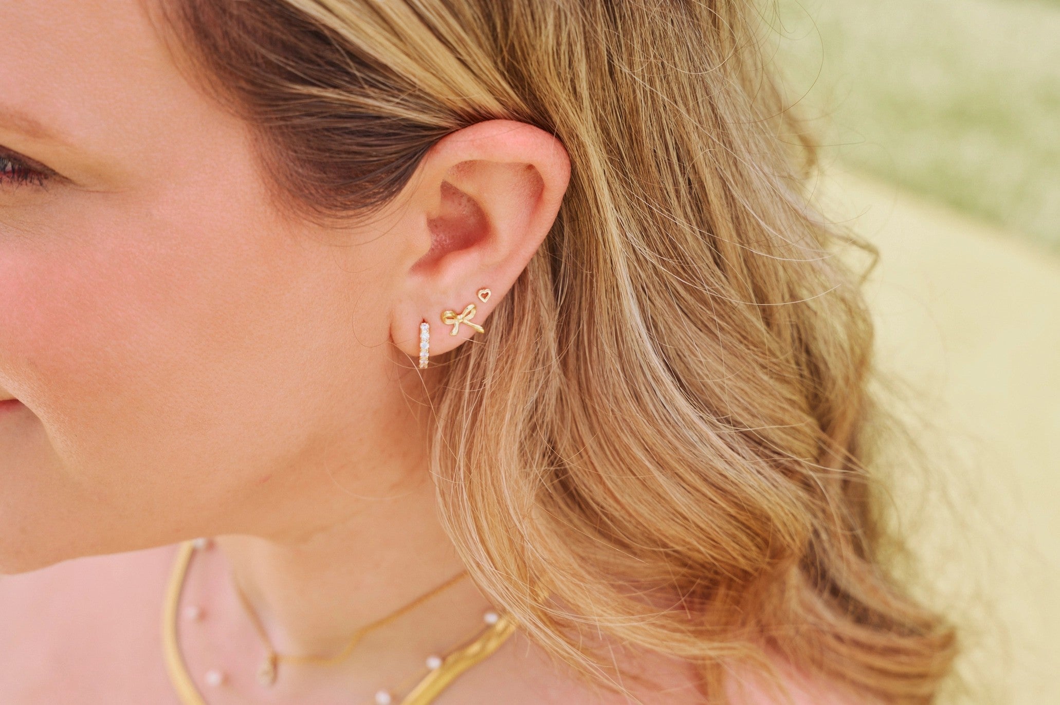 Nikki Smith Waterproof Gold Crystal Huggies-Earrings-Nikki Smith-Deja Nu Boutique, Women's Fashion Boutique in Lampasas, Texas