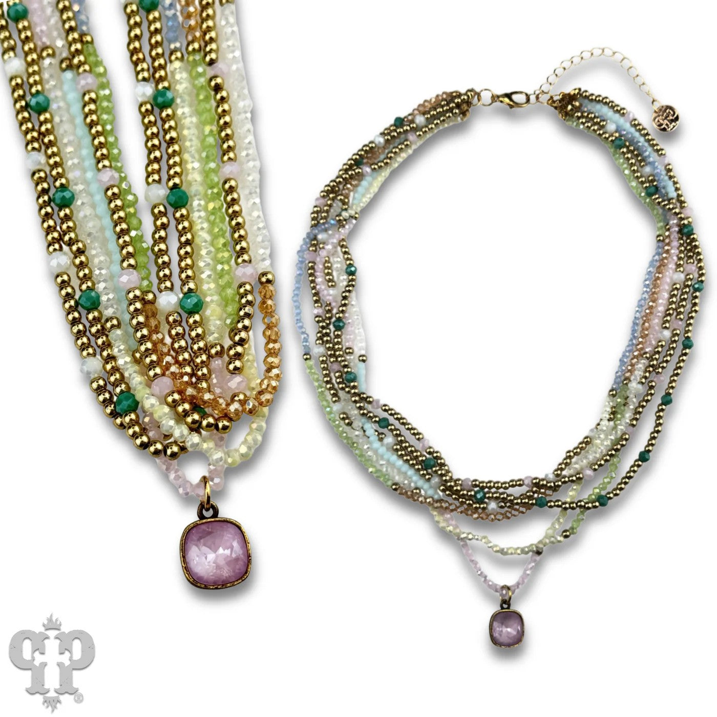 Pink Panache Austrian Crystal Multi-Strand Necklace-Necklace-Pink Panache-Deja Nu Boutique, Women's Fashion Boutique in Lampasas, Texas
