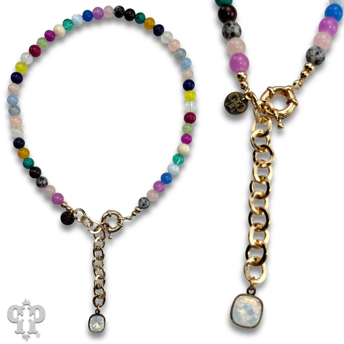 Pink Panache Multi-Color Bead Necklace with Austrian Crystal-Necklace-Pink Panache-Deja Nu Boutique, Women's Fashion Boutique in Lampasas, Texas