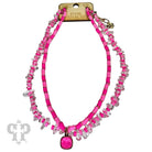 Pink Panache Beaded Two-Strand Necklace with Austrian Crystal - LC-Necklace-Pink Panache-Deja Nu Boutique, Women's Fashion Boutique in Lampasas, Texas