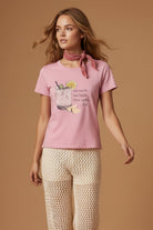 All Us “One Tequila Two…” Rhinestone Pink Slub Baby Tee-Graphic Tees-All Us-Deja Nu Boutique, Women's Fashion Boutique in Lampasas, Texas