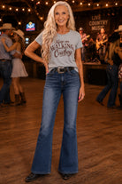 Project Social T Keep Walking Tee in Smokey Blue-Graphic Tees-Project Social T-Deja Nu Boutique, Women's Fashion Boutique in Lampasas, Texas