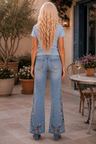 Project Social T The Must Have V Tee in Camel & Smokey Blue-T-Shirts-Project Social T-Deja Nu Boutique, Women's Fashion Boutique in Lampasas, Texas
