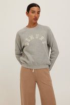 Project Social T Rowdy/Demure Reversible Sweatshirt in Heather Grey-sweatshirt-Project Social T-Deja Nu Boutique, Women's Fashion Boutique in Lampasas, Texas