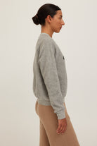 Project Social T Rowdy/Demure Reversible Sweatshirt in Heather Grey-sweatshirt-Project Social T-Deja Nu Boutique, Women's Fashion Boutique in Lampasas, Texas