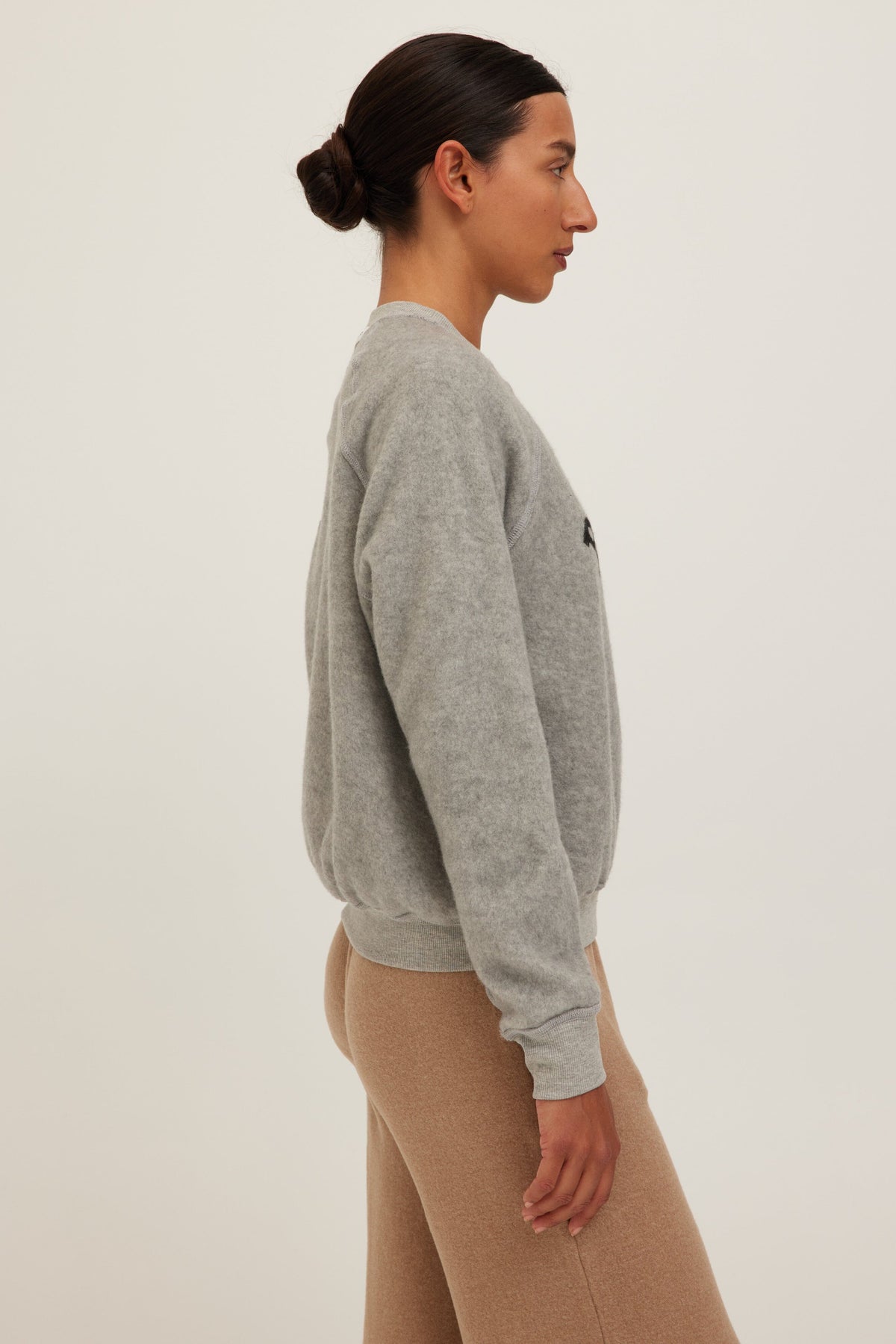 Project Social T Rowdy/Demure Reversible Sweatshirt in Heather Grey-sweatshirt-Project Social T-Deja Nu Boutique, Women's Fashion Boutique in Lampasas, Texas