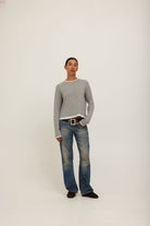 Project Social T West Coast Longsleeve in Heather Grey-Tops-Project Social T-Deja Nu Boutique, Women's Fashion Boutique in Lampasas, Texas