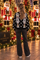 Queen of Sparkles Black & White Polka Dot Nutcracker Button Up Cardigan-Cardigans & Kimonos-Queen Of Sparkles-Deja Nu Boutique, Women's Fashion Boutique in Lampasas, Texas