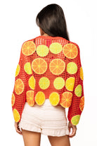 Queen of Sparkles Crochet Lemon, Lime & Orange Button Up Sweater-Cardigans & Kimonos-Queen Of Sparkles-Deja Nu Boutique, Women's Fashion Boutique in Lampasas, Texas
