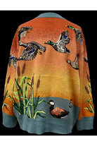Queen of Sparkles Ducks Flying Sunrise Sweater-Sweaters-Queen Of Sparkles-Deja Nu Boutique, Women's Fashion Boutique in Lampasas, Texas