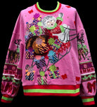Queen of Sparkles Hot Pink Vintage Mrs. Claus Sleigh Sweatshirt-sweatshirt-Queen Of Sparkles-Deja Nu Boutique, Women's Fashion Boutique in Lampasas, Texas