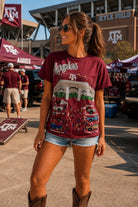 Queen of Sparkles Licensed Texas A&M Stadium Tailgate Party Tee-T-Shirts-Queen Of Sparkles-Deja Nu Boutique, Women's Fashion Boutique in Lampasas, Texas