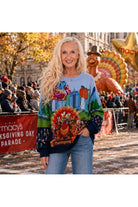 Queen of Sparkles Multi Thanksgiving Parade Sweater-Sweaters-Queen Of Sparkles-Deja Nu Boutique, Women's Fashion Boutique in Lampasas, Texas