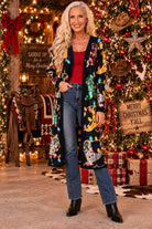 Queen of Sparkles Navy Christmas Cowboy Boot Midi Dress-Midi Dresses-Queen Of Sparkles-Deja Nu Boutique, Women's Fashion Boutique in Lampasas, Texas
