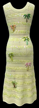 Queen of Sparkles Pale Green Sequin Palm Tree Midi Cover-Up-Cover Up-Queen Of Sparkles-Deja Nu Boutique, Women's Fashion Boutique in Lampasas, Texas