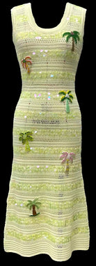Queen of Sparkles Pale Green Sequin Palm Tree Midi Cover-Up-Cover Up-Queen Of Sparkles-Deja Nu Boutique, Women's Fashion Boutique in Lampasas, Texas