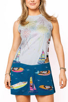 Queen of Sparkles Multi Firework Over Boats Tank Dress-mini dress-Queen Of Sparkles-Deja Nu Boutique, Women's Fashion Boutique in Lampasas, Texas