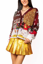 Queen of Sparkles Multi Rockefeller Center Button Up Cardigan-Cardigans & Kimonos-Queen Of Sparkles-Deja Nu Boutique, Women's Fashion Boutique in Lampasas, Texas