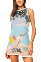 Queen of Sparkles Multi Girl on Hammock Beach Knit Tank Dress-mini dress-Queen Of Sparkles-Deja Nu Boutique, Women's Fashion Boutique in Lampasas, Texas