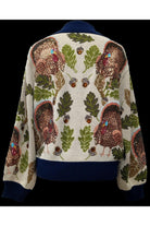 Queen of Sparkles Navy Trim Turkey, Leaf & Acorn Button Up Cardigan-Cardigans & Kimonos-Queen Of Sparkles-Deja Nu Boutique, Women's Fashion Boutique in Lampasas, Texas