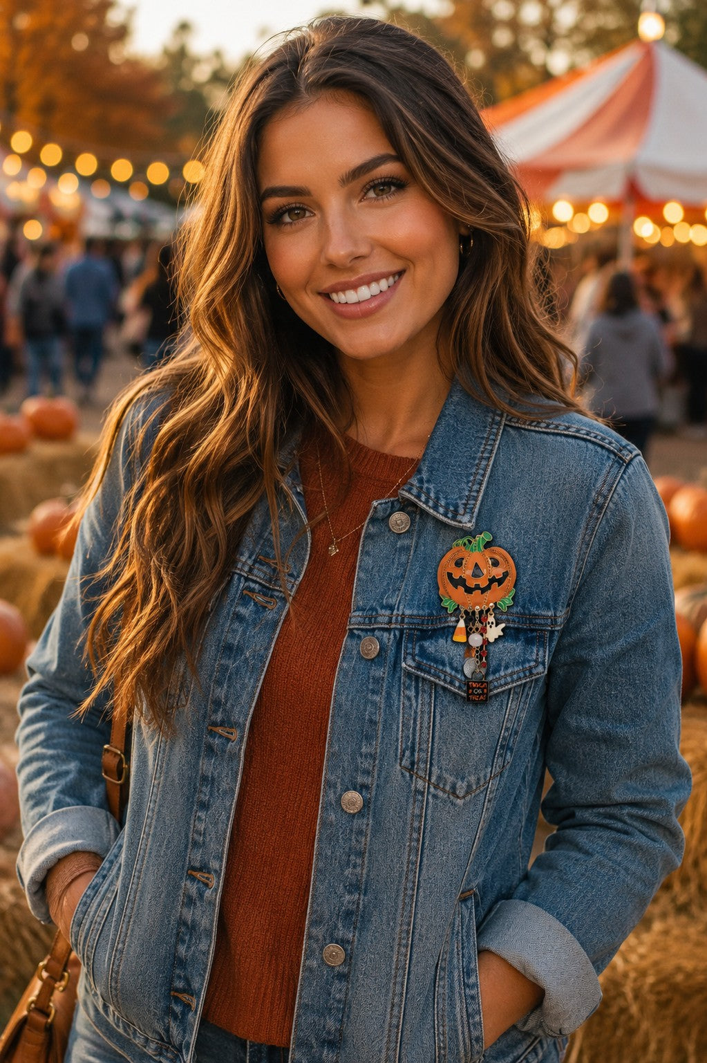 Rain Jewelry Collection Pumpkin Patch Halloween Pin-pin-Rain Jewelry Collection-Deja Nu Boutique, Women's Fashion Boutique in Lampasas, Texas