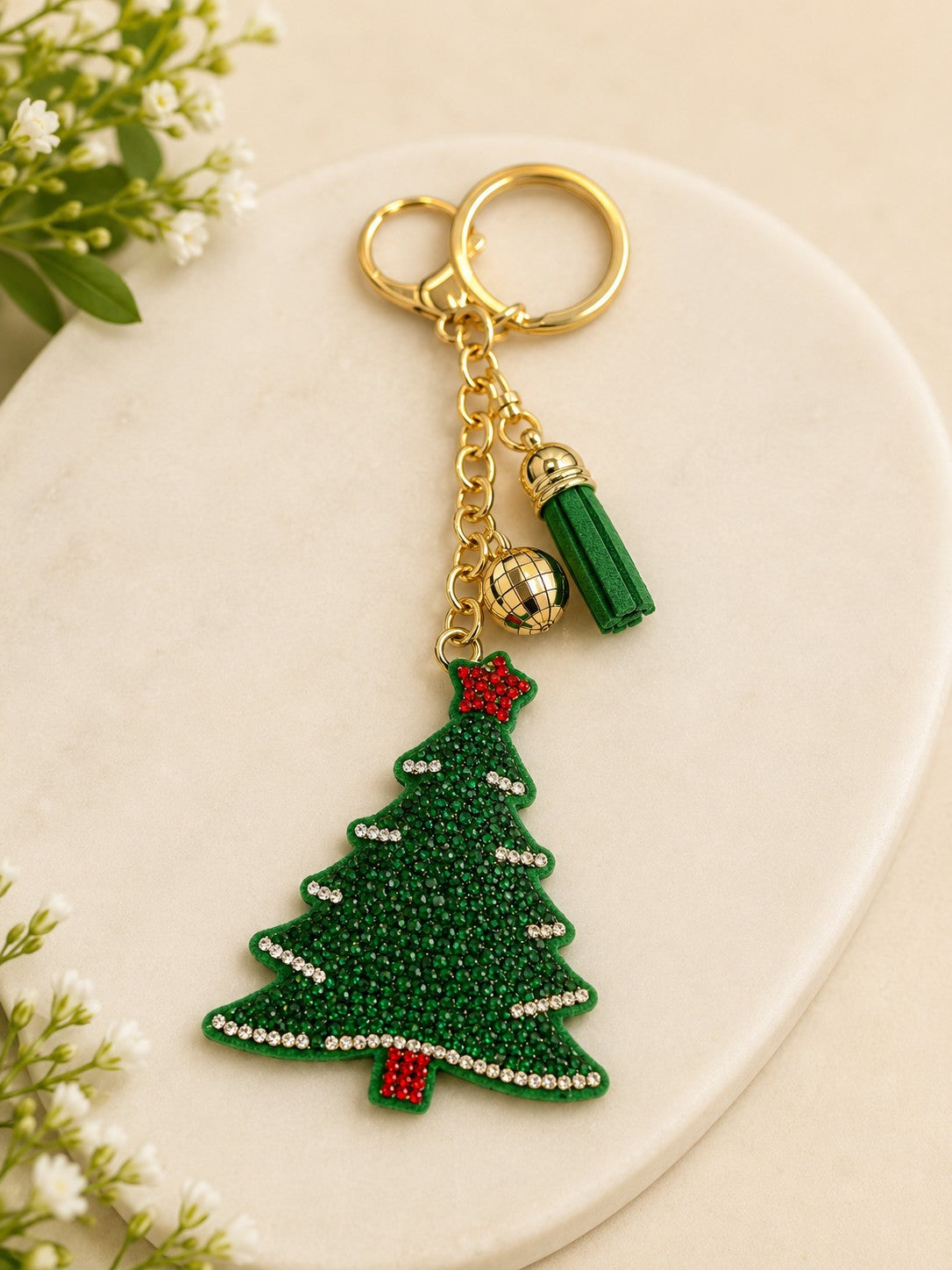 Rhinestone Christmas Tree Purse Charm & Keychain-purse charm-Deja Nu-Deja Nu Boutique, Women's Fashion Boutique in Lampasas, Texas