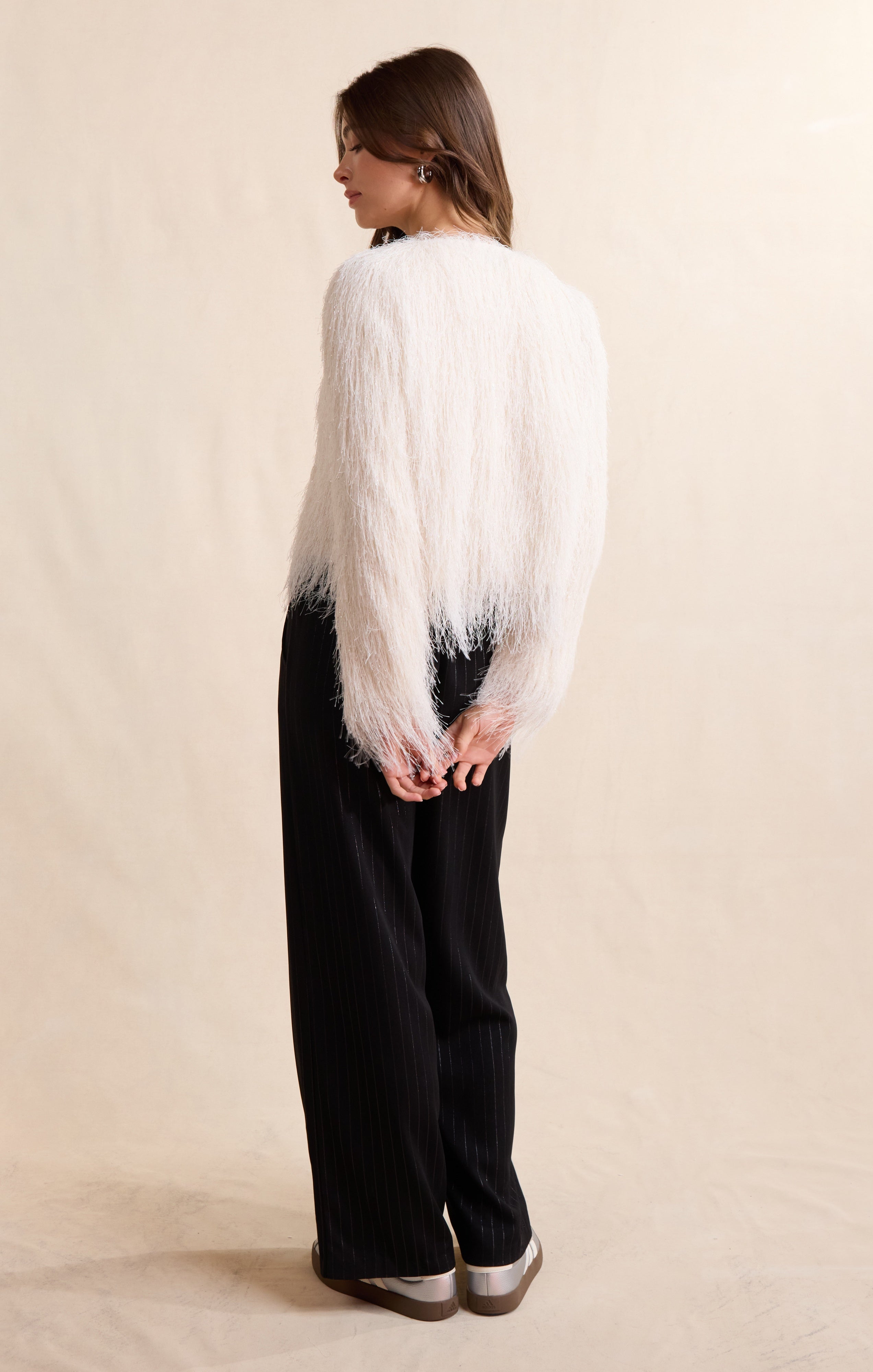Sadie & Sage Angel Wings Fringe Jacket in Ivory-Outerwear-Sadie & Sage-Deja Nu Boutique, Women's Fashion Boutique in Lampasas, Texas