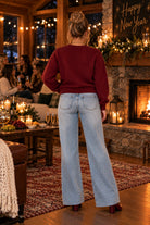 Sadie & Sage Cheers Sweater in Burgundy & Ivory-Graphic Sweaters-Sadie & Sage-Deja Nu Boutique, Women's Fashion Boutique in Lampasas, Texas