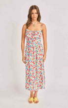 Sadie & Sage Cove Tie Strap Floral Midi Dress – Cream Multi-Midi Dresses-Sadie & Sage-Deja Nu Boutique, Women's Fashion Boutique in Lampasas, Texas