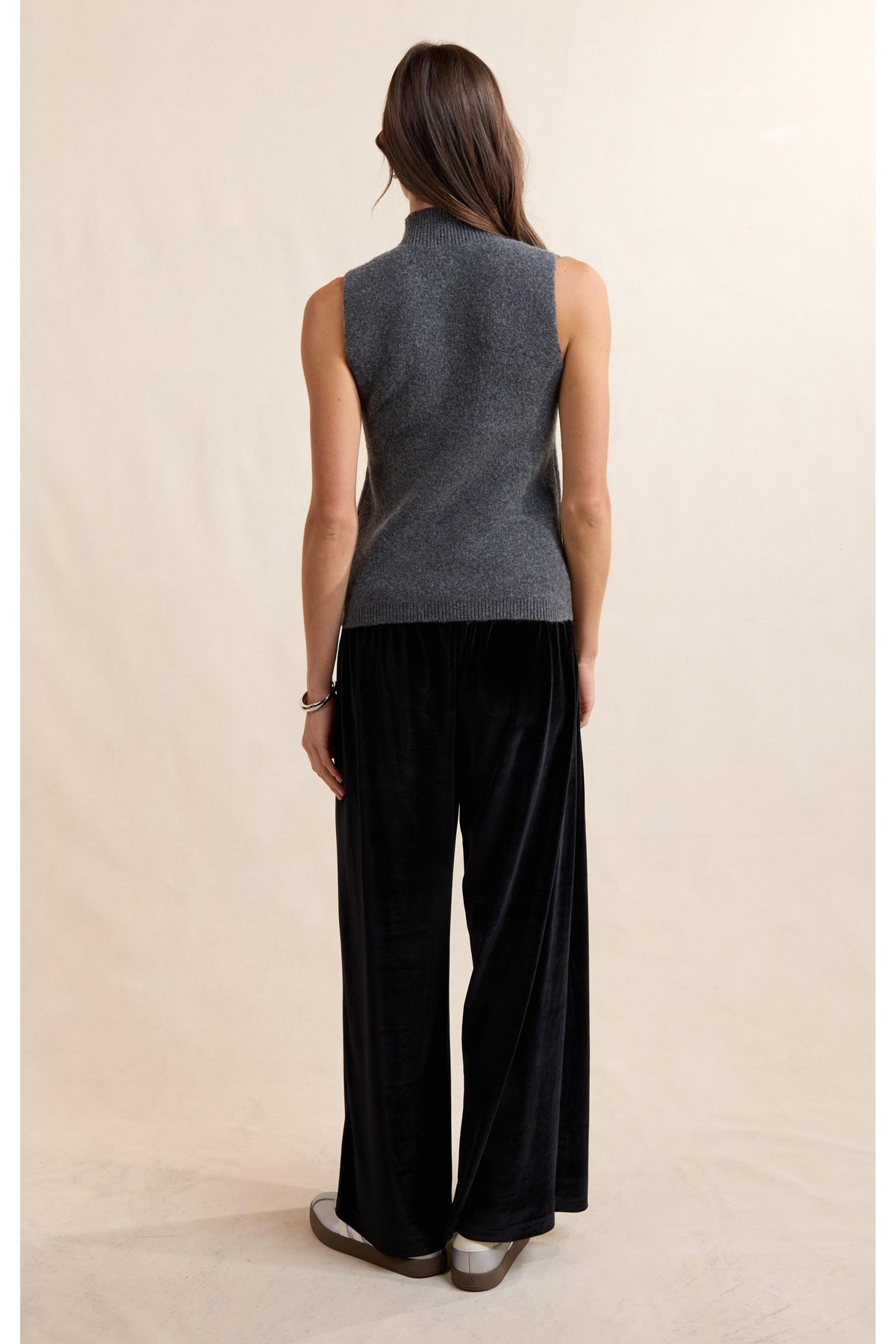 Sadie & Sage Shelby Embellished Sweater Vest in Charcoal-Vest-Sadie & Sage-Deja Nu Boutique, Women's Fashion Boutique in Lampasas, Texas